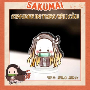 Standee, Mô Hình Mini Demon Slayers Cao 5cm In UV Tanjiro Nezuko Standee Chibi Anime Manga Kimetsu no Yaiba - SakuMai
