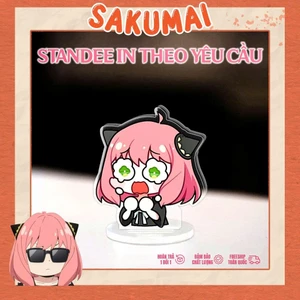 Standee, Mô Hình Anya Cao 5cm In UV Spy X Family Anya Forger Loid Forger Yor Forger Trang Trí Bàn Học Cute - SakuMai