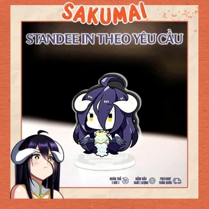 Standee, Mô Hình Mini Overlord Cao 5cm In UV Cắt Viền Ainz Ooal Gown Albedo Standee Chibi Anime Manga Cute - SakuMai