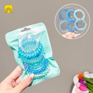 Set 6 Dây Cột Tóc Lò Xo Nhựa Màu Ngẫu Nhiên