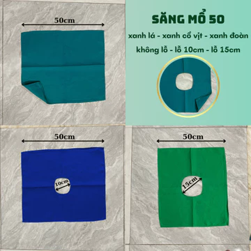 [KHĂN TRẢI BÀN - SĂNG MỔ 50] Khăn trải bàn, khăn để dụng cụ phẫu thuật, Săng mổ có lỗ hoặc không lỗ