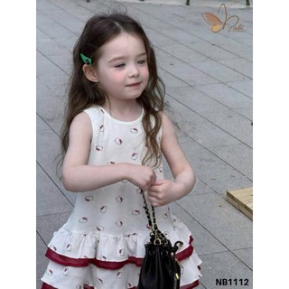 [B&G] Đầm váy NB sát nách cotton 2 tầng mùa hè mát mẻ cho bé gái từ 12-45kg(2-12 tuổi)