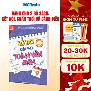 Sách - Sổ tay kiến thức Toán - Văn – Anh Lớp 9 Dành cho cả 3 (bộ sách: Kết nối, tri thức và cánh diều)