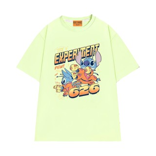 Áo Thun NGỐ TEE Hoạt Hình Lilo & Stitch Stitch Experiment 626 Plasma Blaster Vải Cotton 75 Mềm Mịn