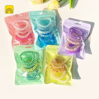 Set 6 Dây Cột Tóc Lò Xo Nhựa Màu Ngẫu Nhiên