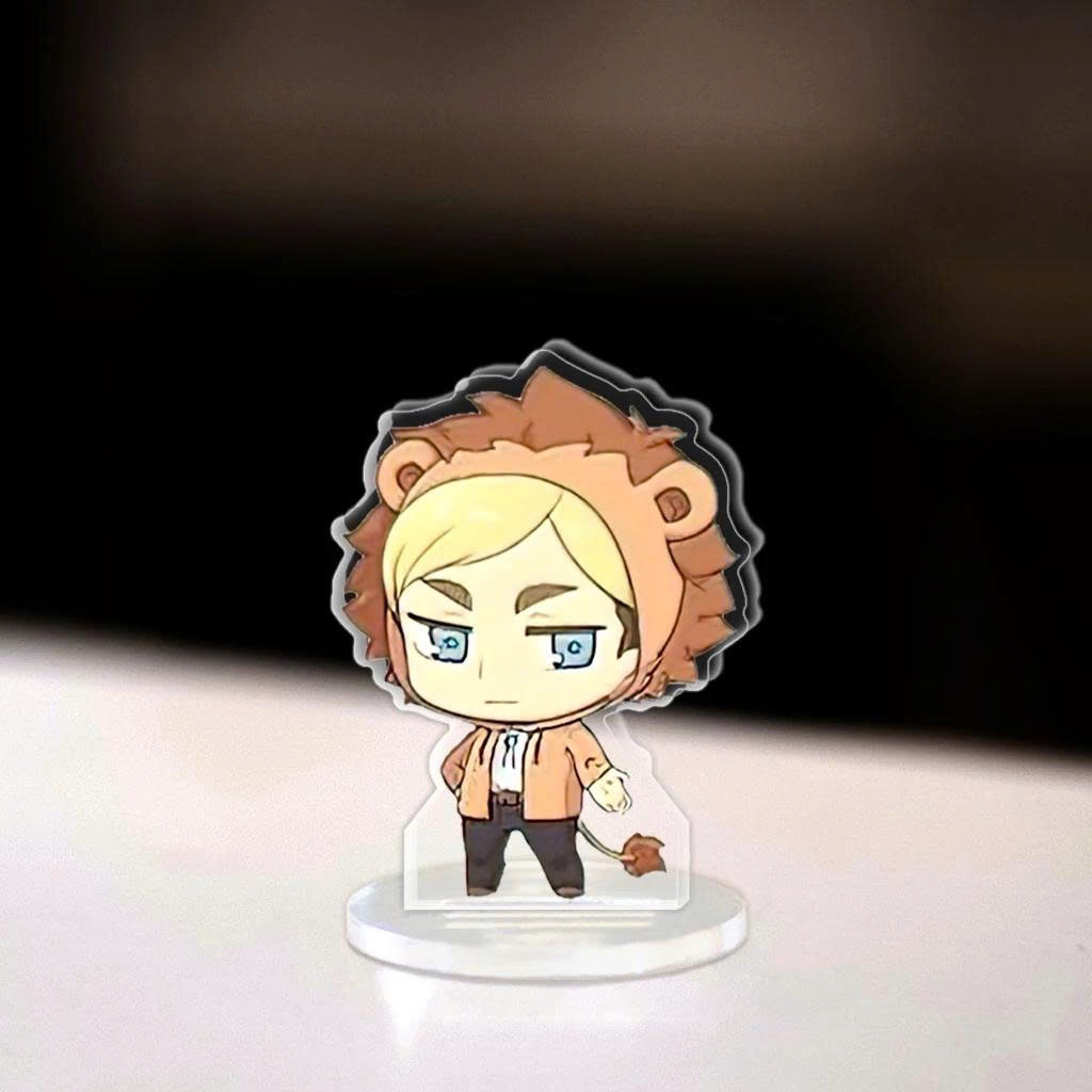 Standee Anime, Mô Hình Levi Cao 5cm In UV Cắt Viền Levi Mikasa Eren Reiner Dễ Thương Ngầu Trang Trí Bàn Học - SakuMai