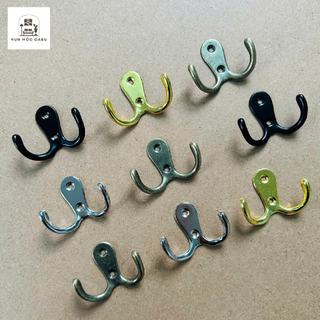 Móc treo đồ đôi kim loại gắn tường Oabu 5.2cm phong cách cổ điển vintage 02a