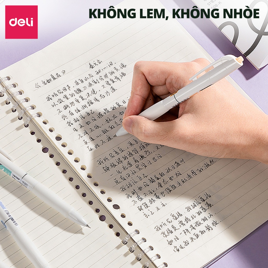 Bút Gel Học Giỏi Bút Bi Nước Deli Hình Môn Học Ngòi 0.5mm Mực Đen Làm Quà Tặng Ý Nghĩa Cho Học Sinh