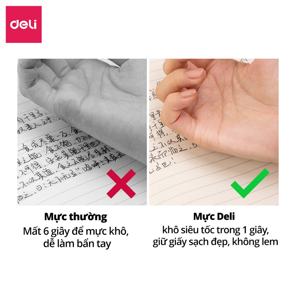 Bút Gel Học Giỏi Bút Bi Nước Deli Hình Môn Học Ngòi 0.5mm Mực Đen Làm Quà Tặng Ý Nghĩa Cho Học Sinh