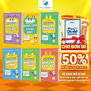 Sách - Tham khảo lớp 5 - Bài Tập Bổ Trợ Nâng Cao Tiếng Anh - Toán - Tiếng Việt Lớp 5 – Tập 1 + Tập 2