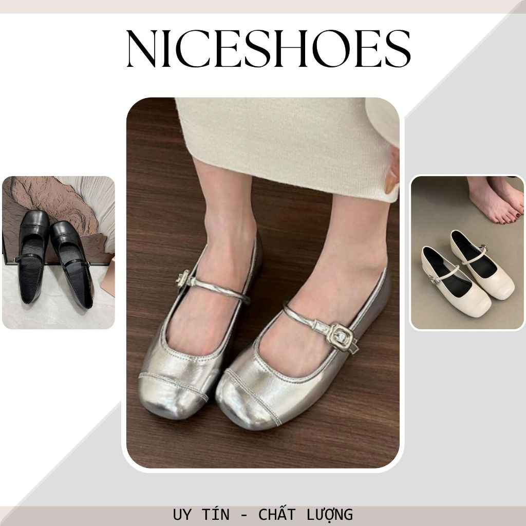 Giày Mary Jane Búp Bê Nữ, Giày Nữ Bệt Phối Quai Ngang, Khuy Cài Chất Lượng Dễ Phối Đồ Phù Hợp Với Mọi Lứa Tuối  || N03