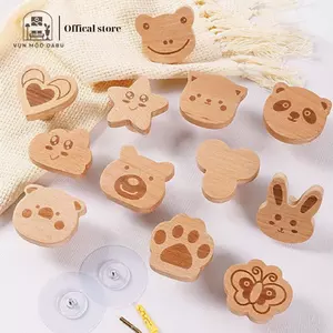 Móc treo gỗ hình con vật dễ thương OABU (Dán+vít kèm theo) trang trí decor
