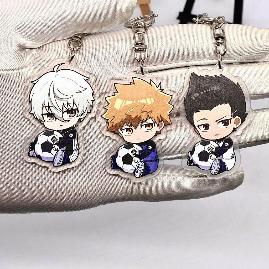 Móc Khoá Chibi, Móc Khoá Blue Block Cute In Acrylic 2 Mặt Cắt Viền In Hình Các Nhân Vật Dễ Thương Treo Balo - SakuMai