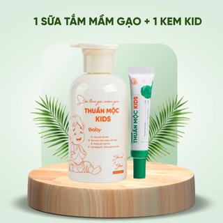 Sữa tắm Thuần Mộc Kids cho bé giảm rôm sẩy, mẩn ngứa, chàm