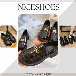 Giày Oxford Miu Miu Nữ, Giày Da Nữ Đế Bằng, Da Cao Cấp Siêu Sang Cao Cấp Êm Chân || N05