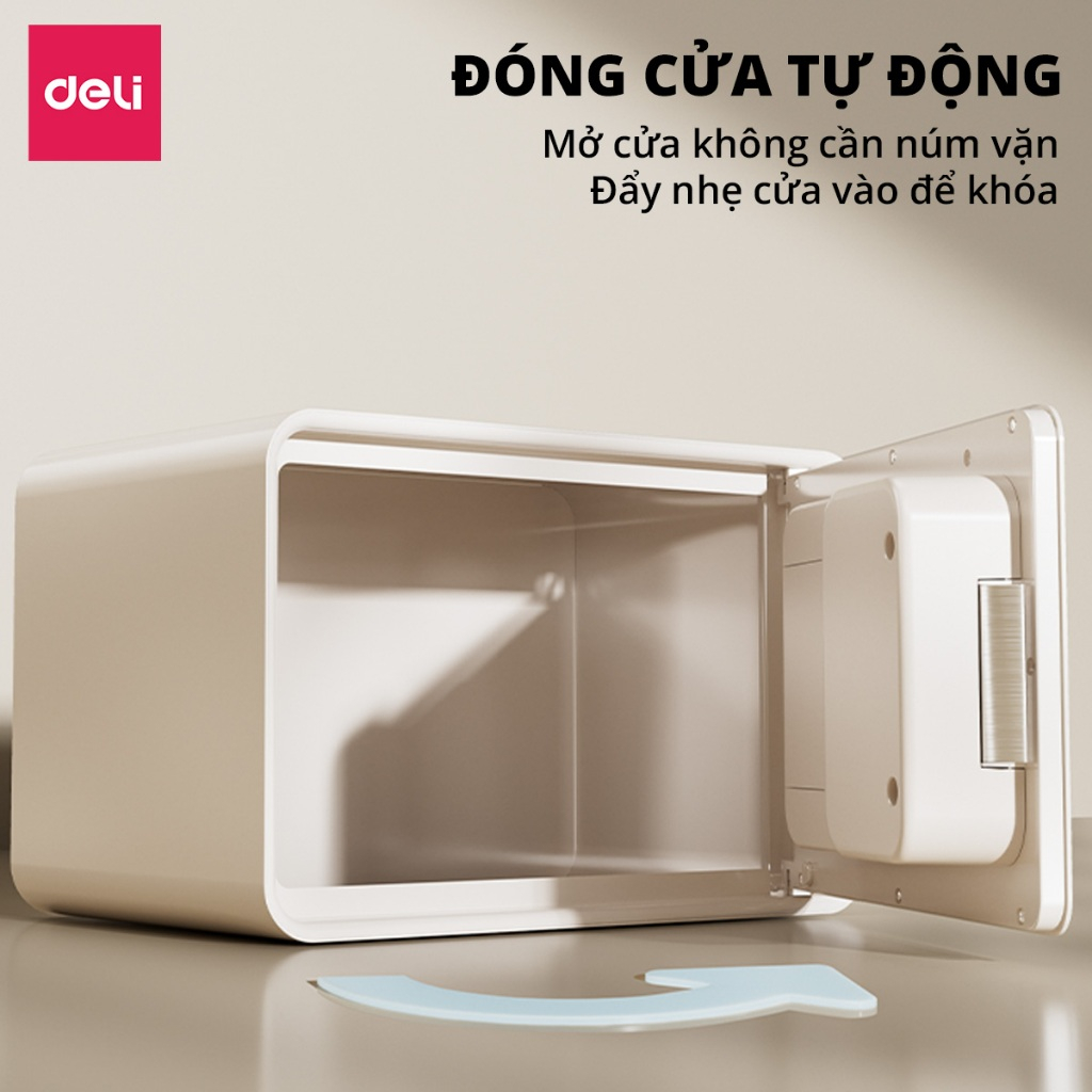 Két Sắt Mini Điện Tử Deli x Locksworth Mới 2026 Két Sắt Thông Minh 2 Kích Thước Bảo Hành 12 Tháng