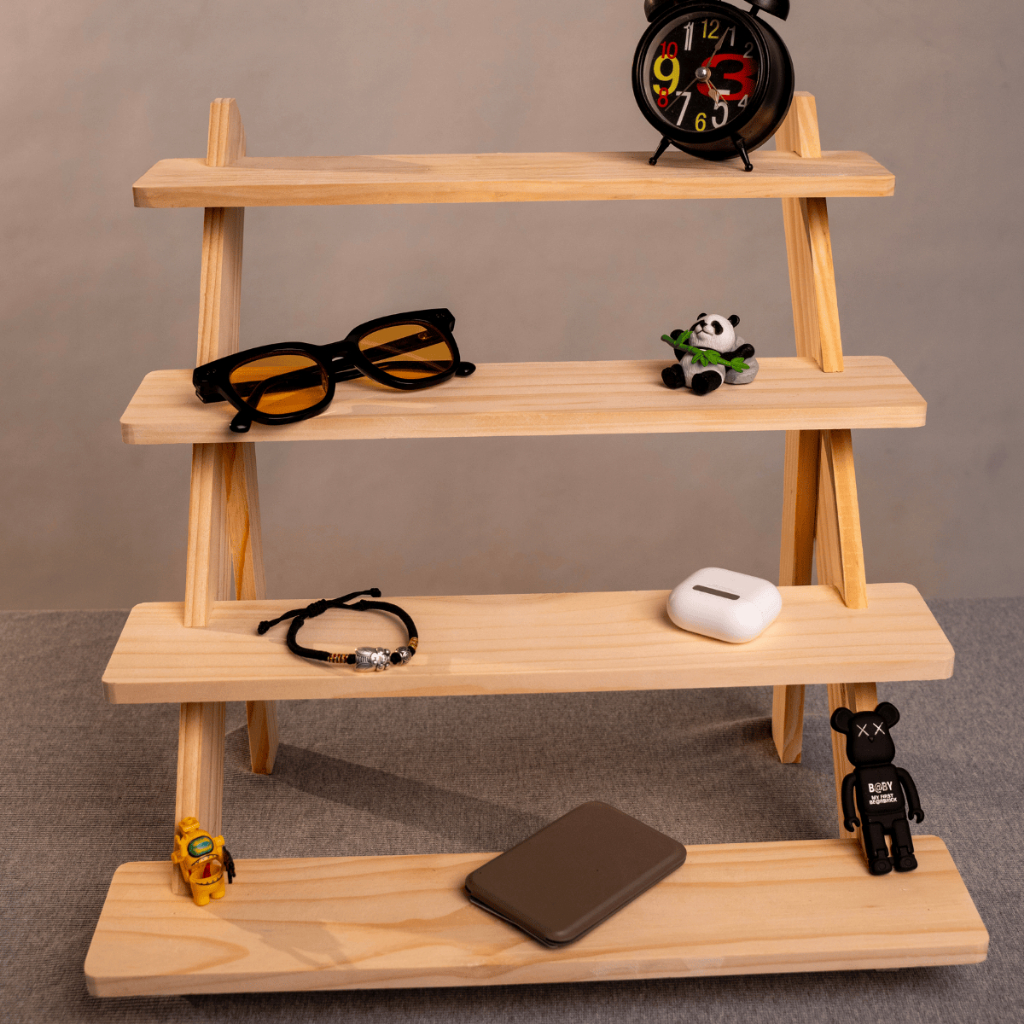 [TV-D013]Kệ Gỗ Mini Để Đồ Đa Năng 3-4 Tầng, Giá Trưng Bày Đồ Decor Trang Trí Bàn Học Nhỏ Gọn