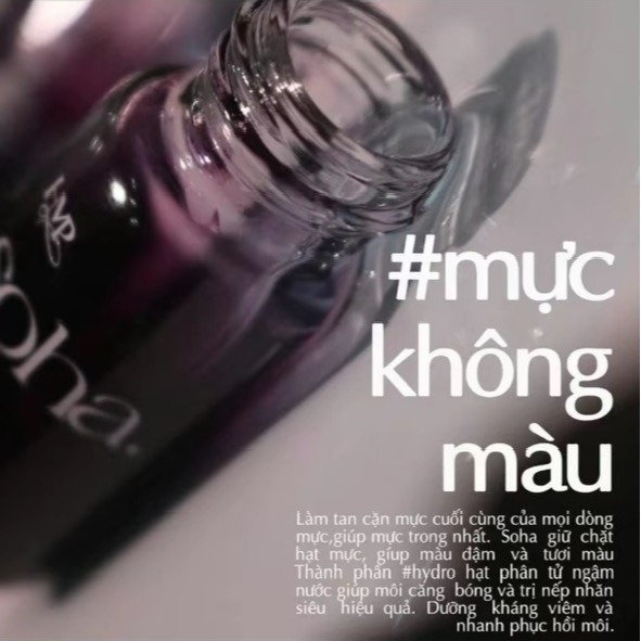 SOHA Mực Không Màu Làm Tan Cặn, Dẫn Màu Nhanh - Chai 10ml