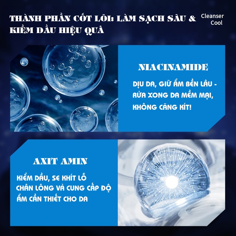 Sữa Rửa Mặt Nam sạch mụn  Axit Salicylic 510g  kiểm soát dầu  Làm Sạch Sâu  trắng da  Da Dầu Mụn