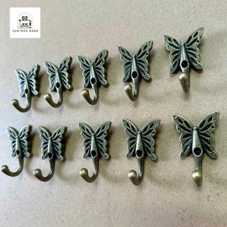 Combo 5-10 móc treo hình bướm kim loại gắn tường Oabu phong cách cổ điển decor vintage 06a