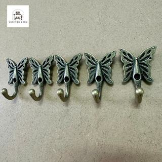 Combo 5-10 móc treo hình bướm kim loại gắn tường Oabu phong cách cổ điển decor vintage 06a