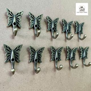 Combo 5-10 móc treo hình bướm kim loại gắn tường Oabu phong cách cổ điển decor vintage 06a
