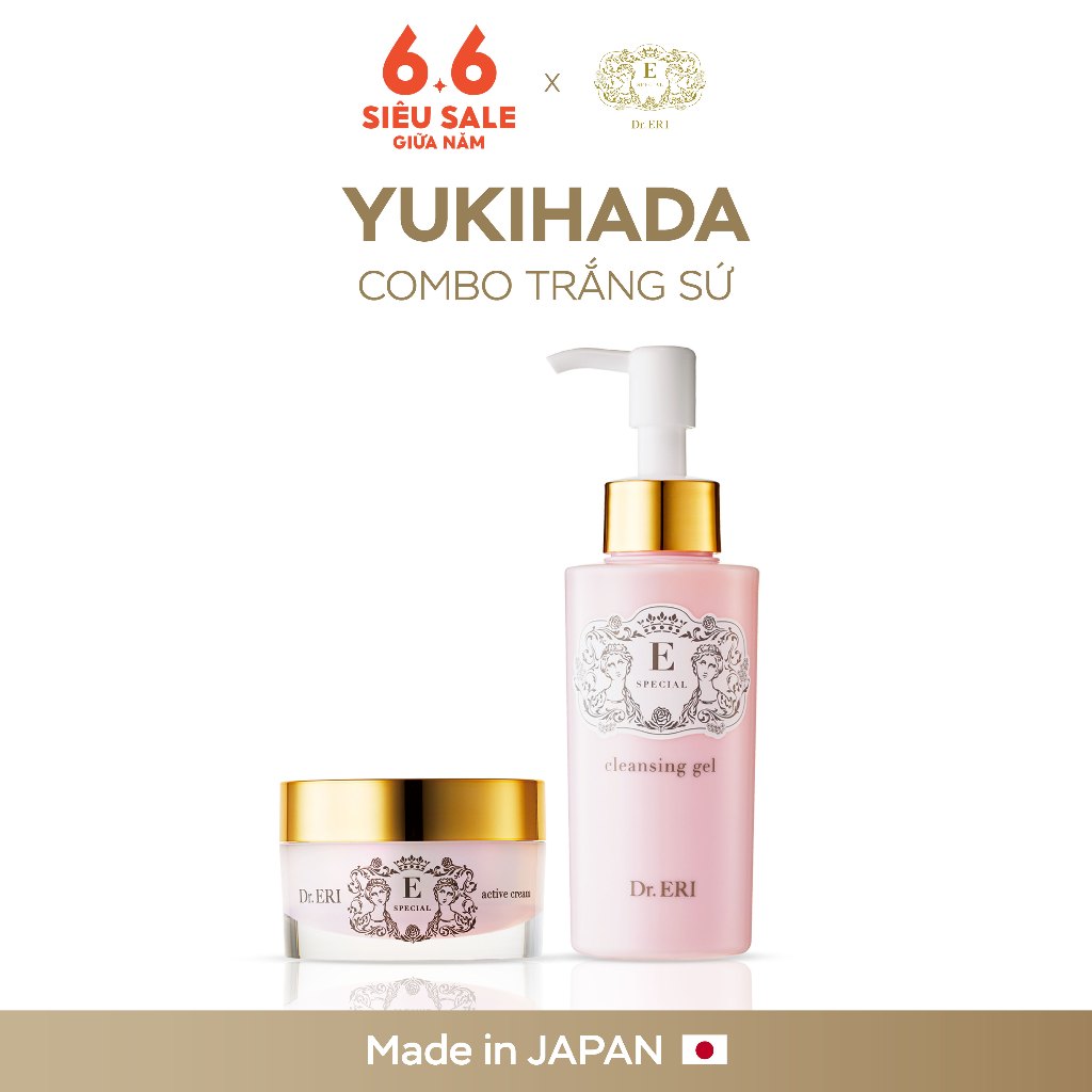 E-Special Combo trắng sứ YUKIHADA - chăm sóc da sáng mịn E-Special 2 sản phẩm
