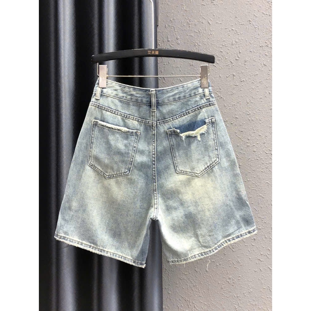 Quần jeans ngố nữ ống rộng rách gấu cá tính, quần bò lửng phong cách thời trang năng động ED17