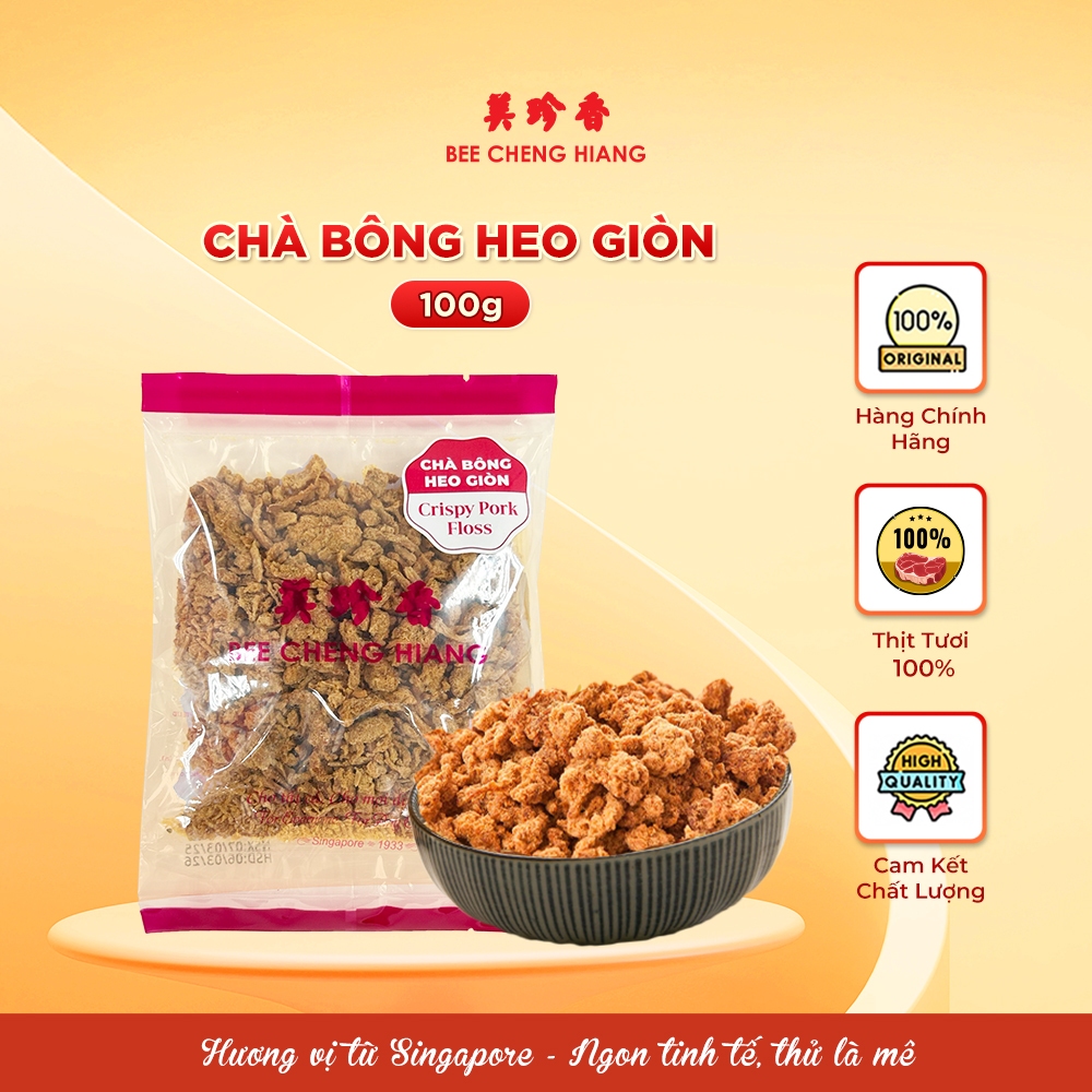 Chà bông heo giòn Bee Cheng Hiang - Crispy Pork Floss - Singapore Floss