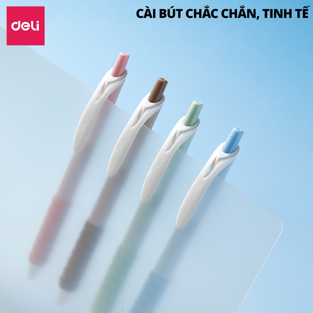 Bút Gel Có Mùi Thơm Deli -Bút Gel Viết Gel Bấm Hương Hoa Quả Ngòi 0.5mm Mực ĐenViết Đẹp Viết Bài Viết Sổ Tay