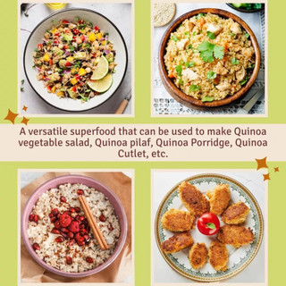 Hạt Quinoa / Diêm Mạch Hữu Cơ Just Organik - nhập Ấn Độ