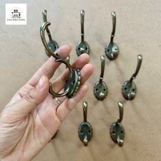 Móc treo kim loại gắn tường Oabu 9cm phong cách cổ điển vintage 01a