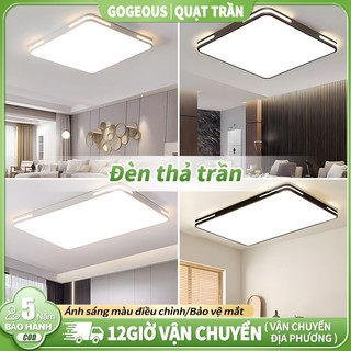 【COD】Đèn ốp trần phòng khách vuông 3 màu LED đèn  thả trần Với Remote Control Điều chỉnh độ sáng