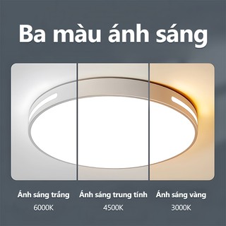 【COD】Đèn ốp trần phòng khách vuông 3 màu LED đèn  thả trần Với Remote Control Điều chỉnh độ sáng