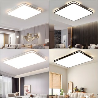【COD】Đèn ốp trần phòng khách vuông 3 màu LED đèn  thả trần Với Remote Control Điều chỉnh độ sáng