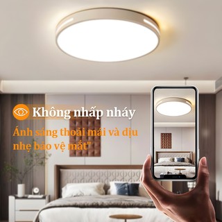 【COD】Đèn ốp trần phòng khách vuông 3 màu LED đèn  thả trần Với Remote Control Điều chỉnh độ sáng