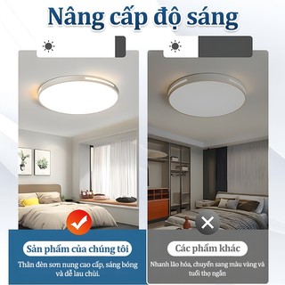 【COD】Đèn ốp trần phòng khách vuông 3 màu LED đèn  thả trần Với Remote Control Điều chỉnh độ sáng