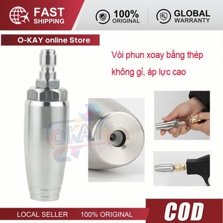 Béc Phun Full Inox Xoay 360° - Cho Máy Rửa Xe Cao Áp 250 Bar