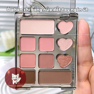 [VEECCI] Bảng Mắt VEECCI 10 Ô Mini Bỏ Túi, Nhũ Mịn Lì Tone Màu Tự Nhiên, 4.2g