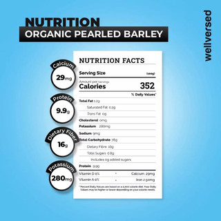 Hạt Lúa Mạch Ngọc Trai Hữu Cơ Just Organik Organic Pearl Barley