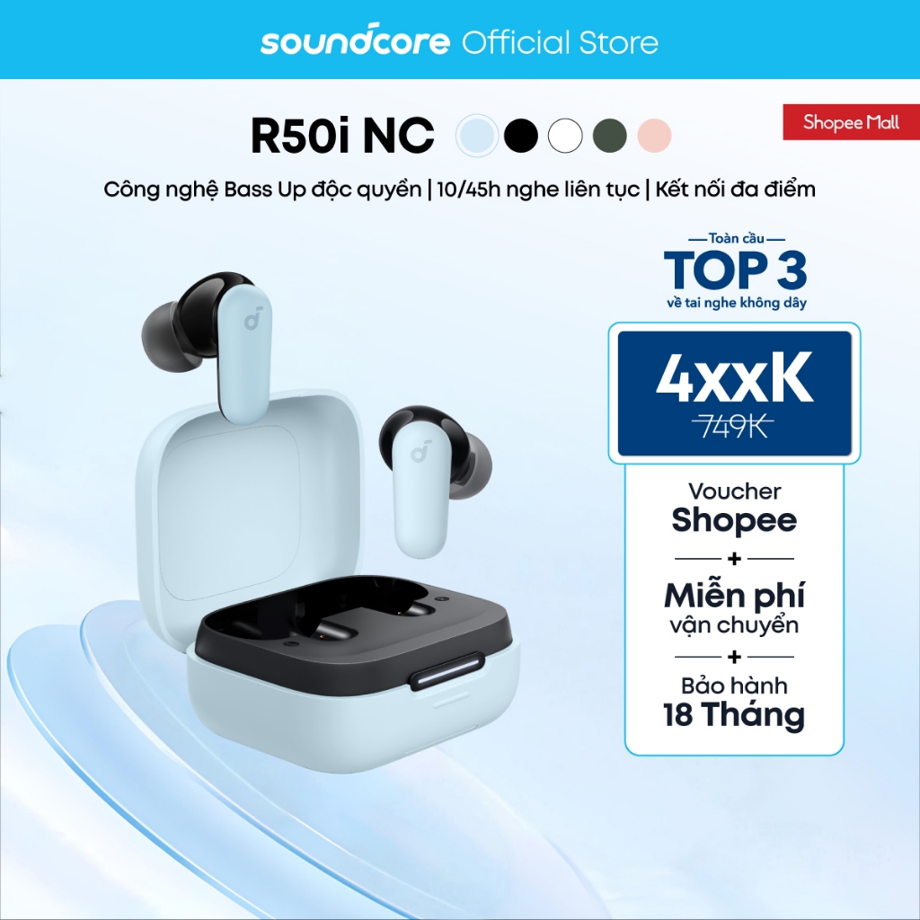 Tai nghe bluetooth soundcore R50iNC (P30i) chống ồn ANC | Chống nước và ...
