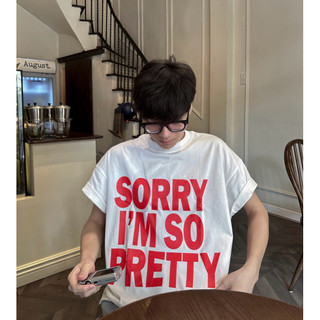 Áo Thun Boxy In Chữ Sorry Im So Pretty LAWI, Áo Thun Local Brand Unisex Nam Nữ Oversize