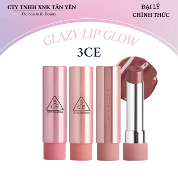 Son Dưỡng Dạng Thỏi 3CE Glazy Lip Glow NEW 3.2g