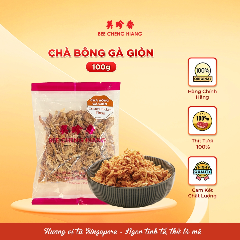 Chà bông gà giòn Bee Cheng Hiang - Crispy Chicken Floss - Singapore Floss