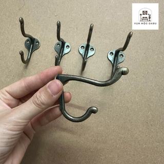 Móc treo kim loại gắn tường Oabu ngang 5,5cm phong cách cổ điển vintage 16a