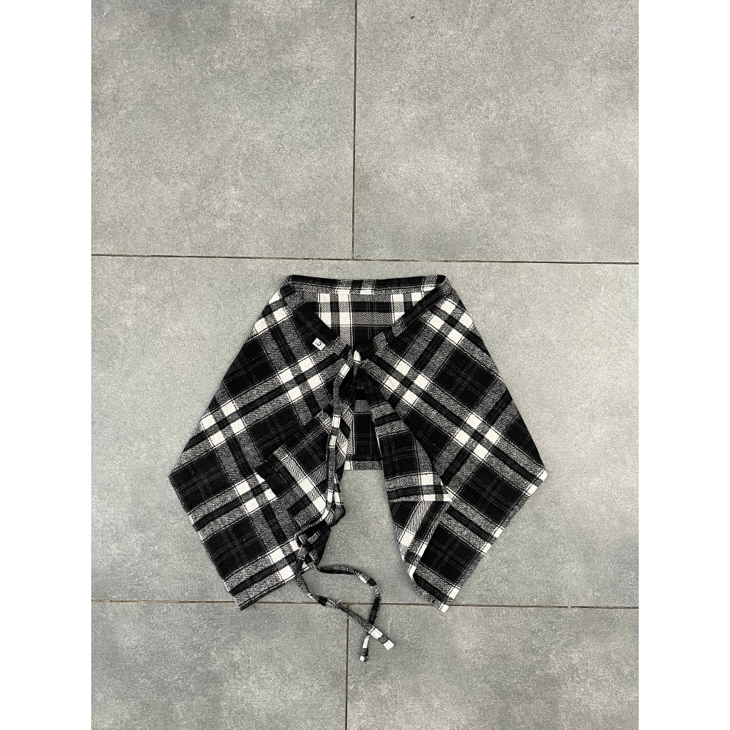 PLAID SKIRT họa tiết caro phụ kiện thời trang hot trend hiphop phong cách cá tính _Top unisexPLAID SKIRT họa tiết caro