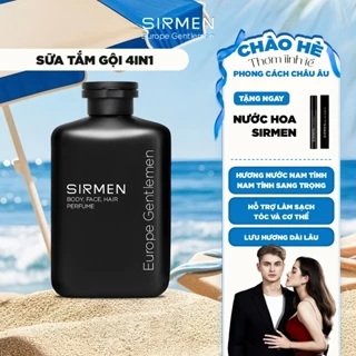 Sữa tắm gội nam 4 in 1 hương nước hoa châu Âu SIRMEN Europe Gentlemen cao cấp 350g công nghệ tiên tiến