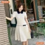 Đầm thiết kế BEMINE cổ sen có khóa kéo trước dáng chữ A phù hợp đi chơi-MT10201