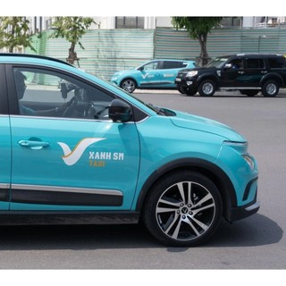 Tem Logo Xanh SM dán Ôtô, Xe máy, Mũ Bảo Hiểm -Nhận In Tem Theo Yêu Cầu