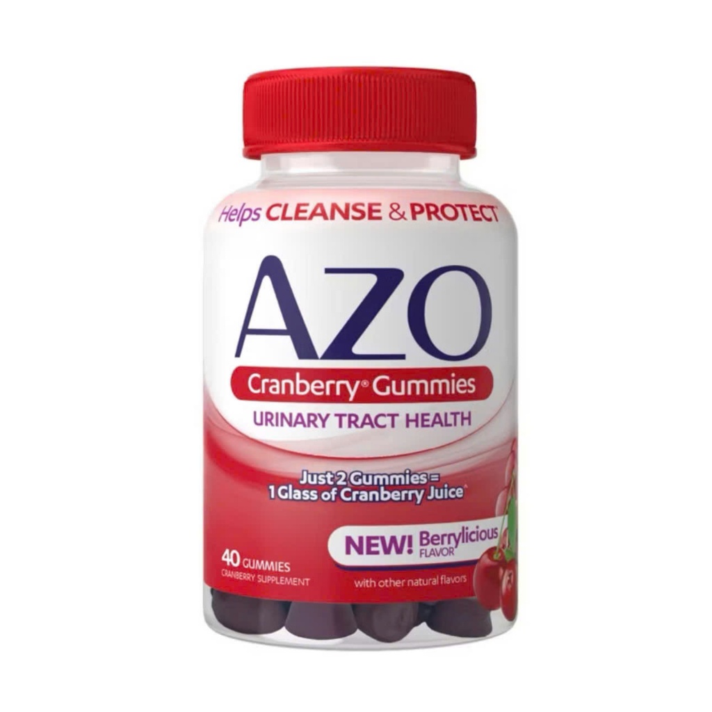 Viên uống AZO YEAST PLUS / AZO đỏ Cranberry Urinary Health- hỗ trợ các vấn đề PHỤ KHOA